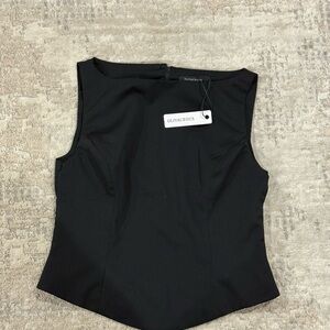 Olivaceous Elegant Black Blouse